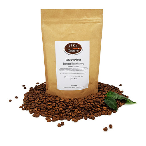 LiKe Kaffee Schwarzer Löwe Espresso ganze Bohne